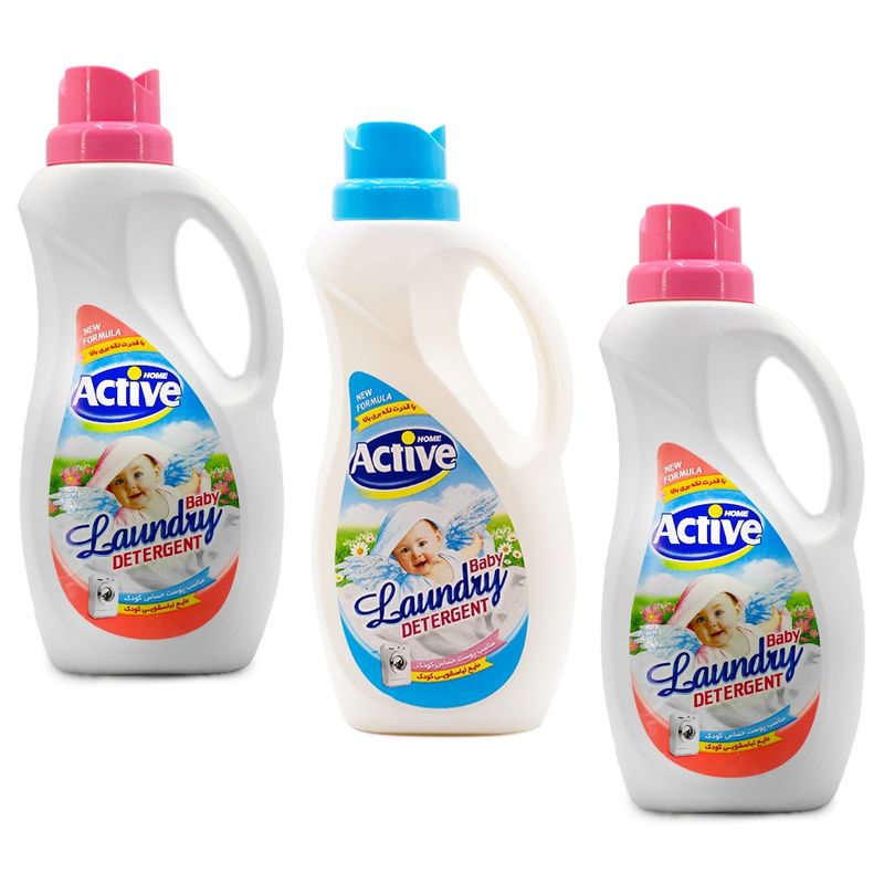 مایع لباسشویی کودک اکتیو مدل baby وزن 1500 گرم بسته 3 عددی