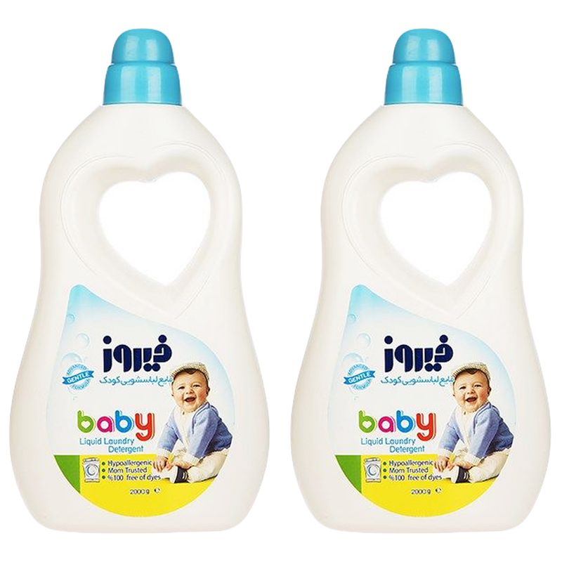 مایع لباسشویی کودک فیروز مدل baby مقدار 2000 گرم بسته 2 عددی