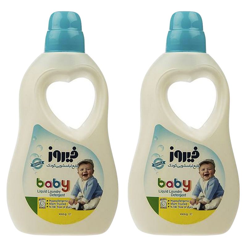 مایع لباسشویی کودک فیروز مدل baby وزن 1000 گرم بسته 2 عددی