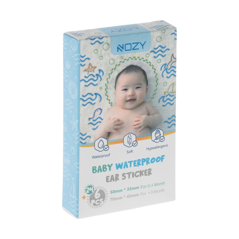 محافظ گوش حمام نوزاد نوزی مدل tiny sheild بسته 30 عددی