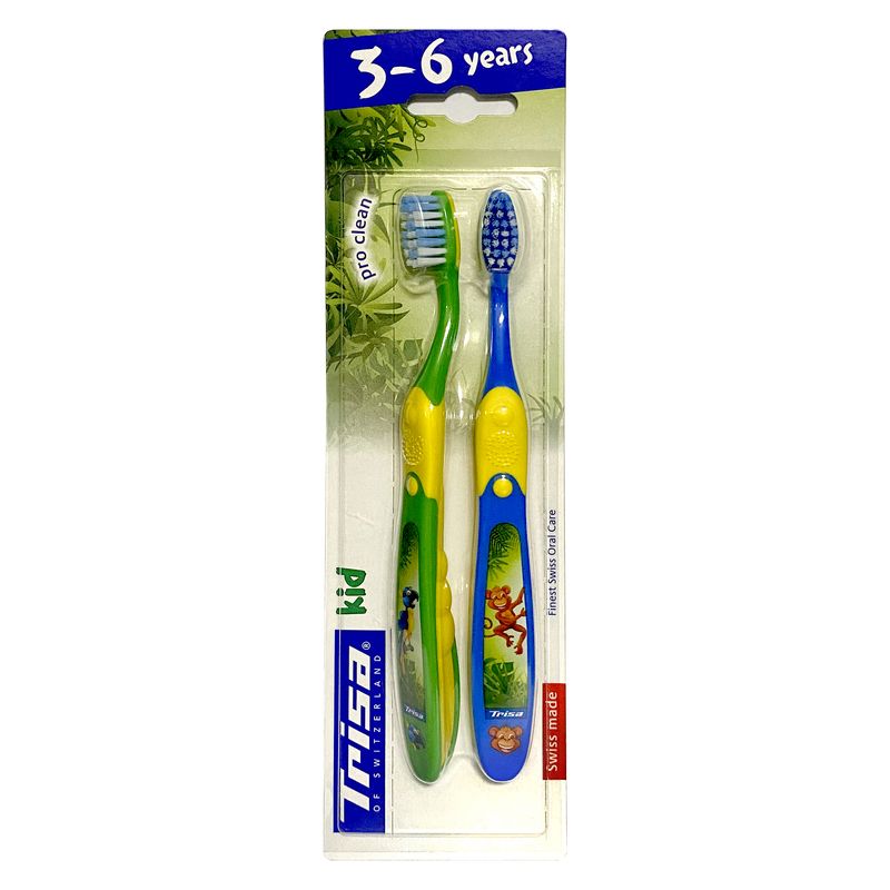 مسواک کودک تریزا مدل pro clean برس نرم بسته 2 عددی