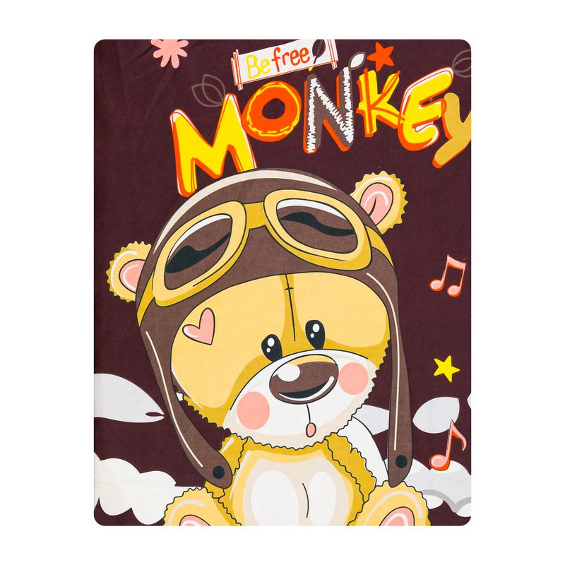 ملحفه میکرو کودک آدنو مدل little bear کد mc12 سایز 100x150 سانتی متر