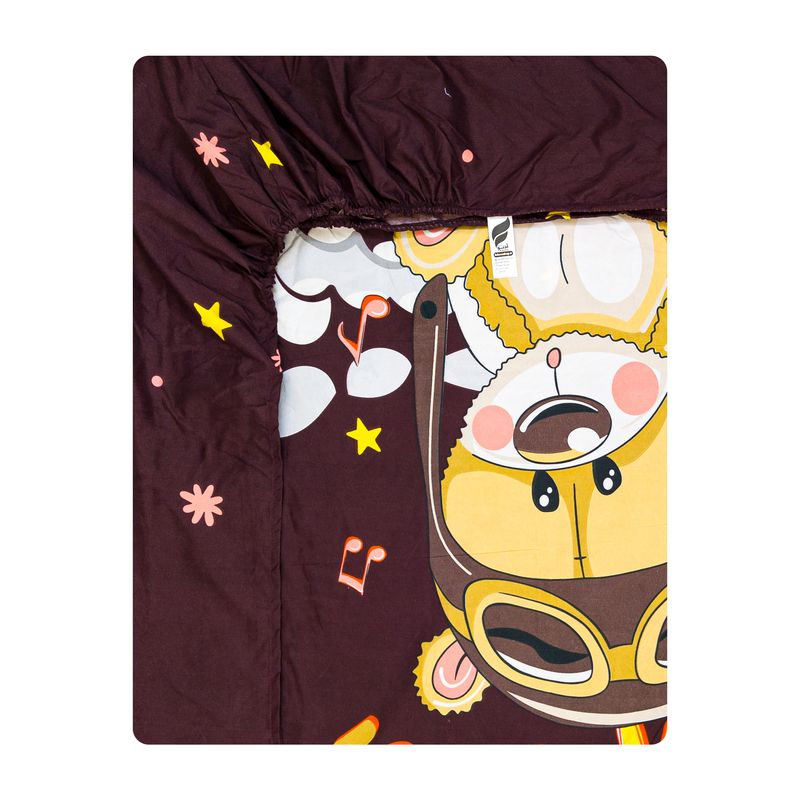 ملحفه میکرو کودک آدنو مدل little bear کد mc12 سایز 70x135 سانتی متر