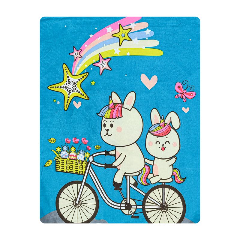 ملحفه میکرو کودک آدنو مدل rainbow کد mc11 سایز 100x150 سانتی متر