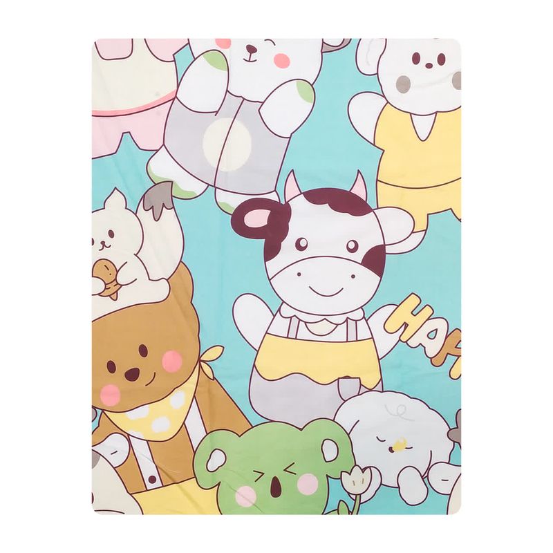 ملحفه کودک آدنو مدل happy کد fi57 سایز 100x150 سانتی متر