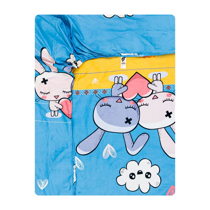 ملحفه کودک آدنو مدل rabbit کد mc07 سایز 70x135 سانتی متر