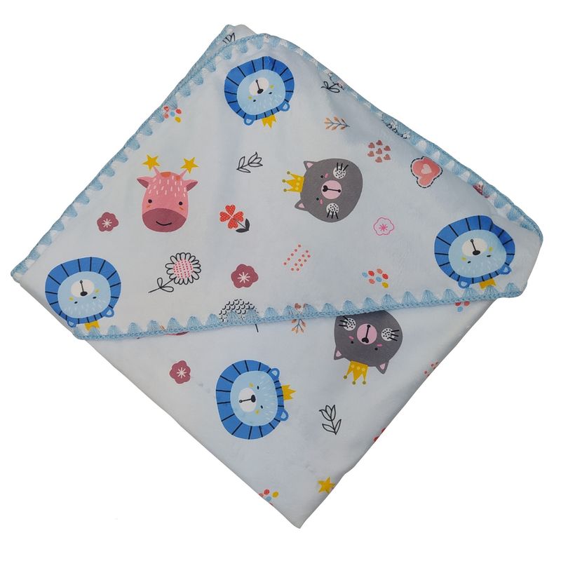 پتوی نوزادی جونیورز مدل lion and giraffe سایز 80×80 سانتی متر