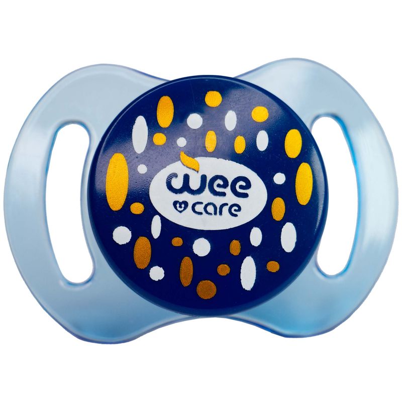 پستانک ارتودنسی وی کر مدل دربدار شفاف چاپدار سایز 0 3 ماه کد p142