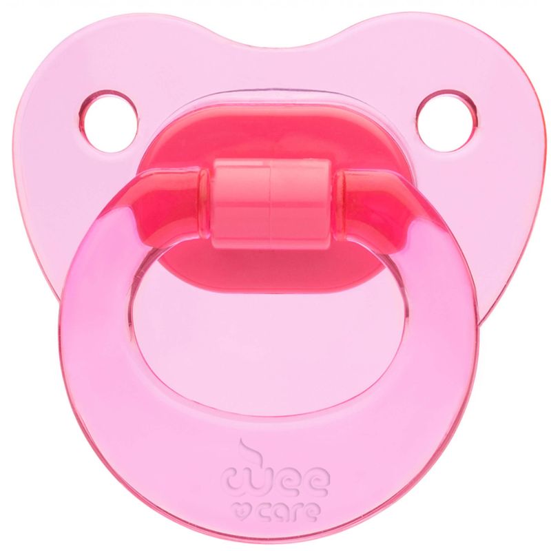 پستانک ارتودنسی وی کر مدل دسته دار fancy شفاف سایز 6 12 ماه کد p108