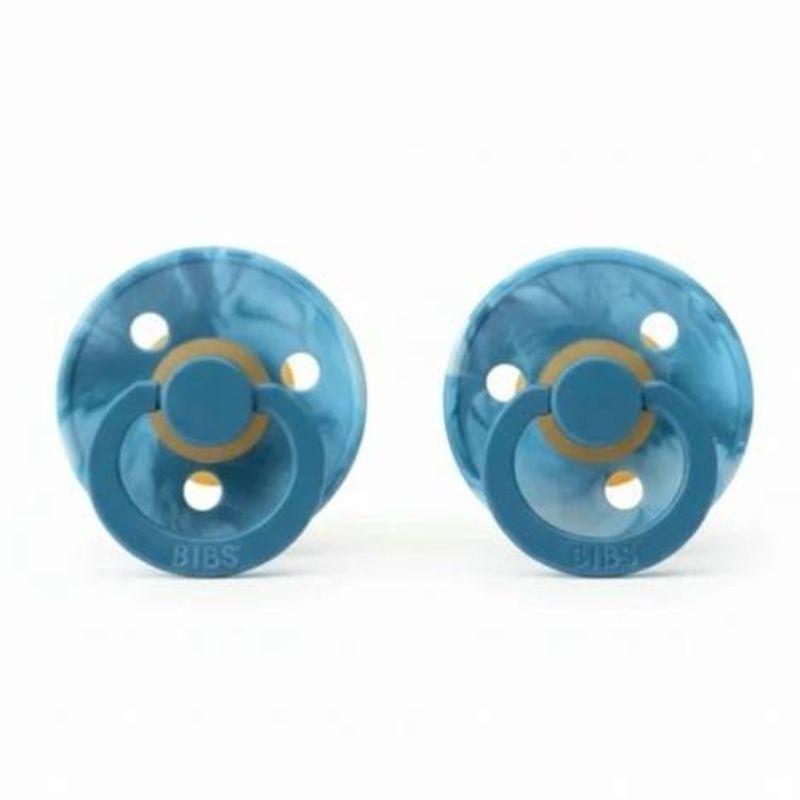 پستانک بیبس مدل round colour latex مناسب 0 تا 6 ماه بسته 2 عددی