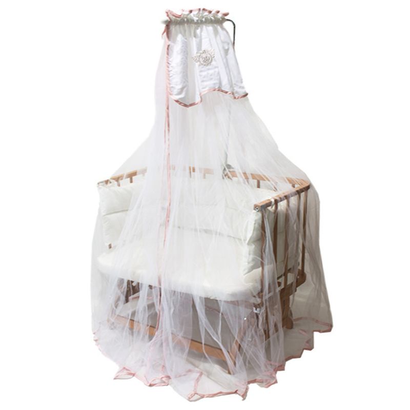 پشه بند تخت به همراه میله کیدبو مدل baby pink new