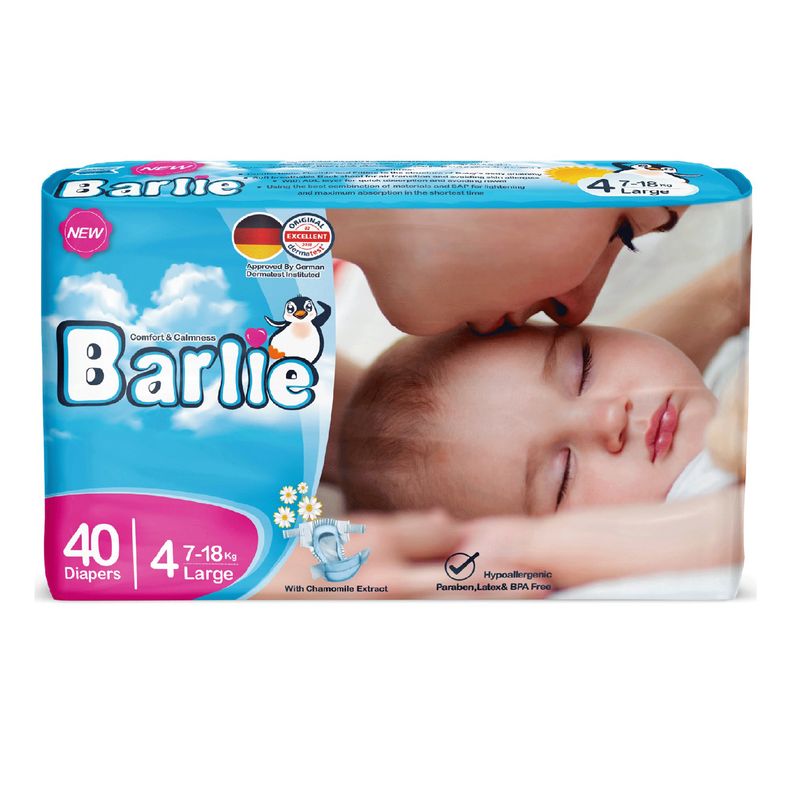 پوشک بارلی مدل چسبی سایز 4 بسته 40 عددی