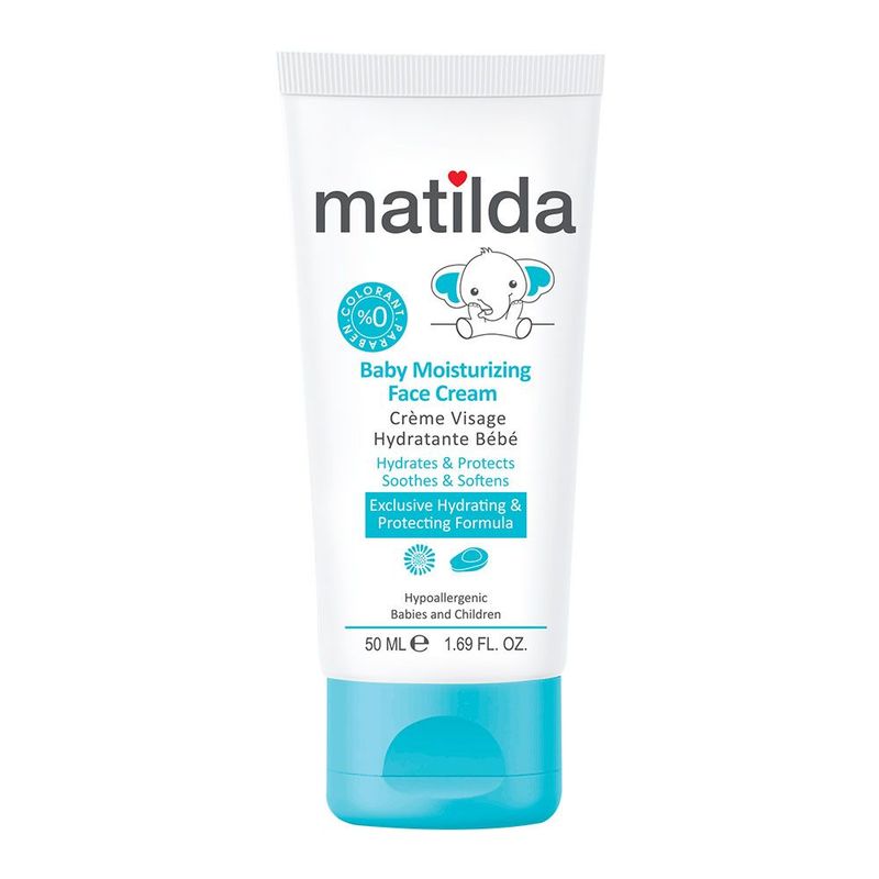 کرم مرطوب کننده صورت کودک ماتیلدا مدل moisturizing حجم 50 میلی لیتر