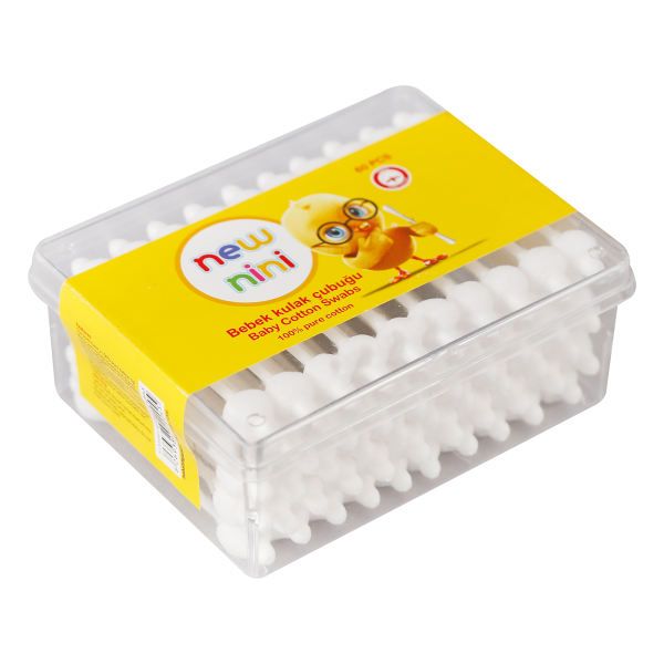 گوش پاک کن کودک و نوزاد نیو نی نی مدل baby swabs بسته 60 عددی